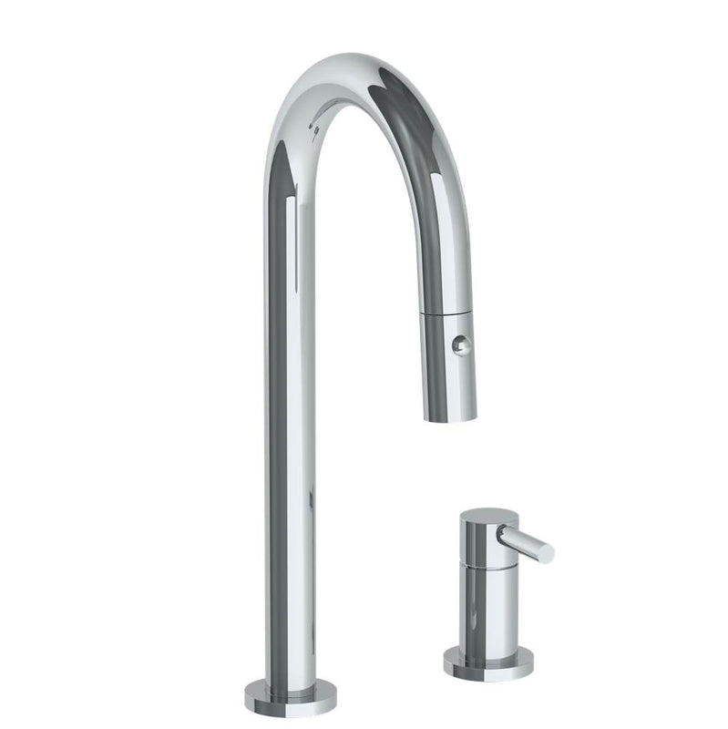 Watermark 23-9.1.3PG2-L8V Deck Mounted 2 Hole Gooseneck Prep Faucet With Pull Down Spray - Parent