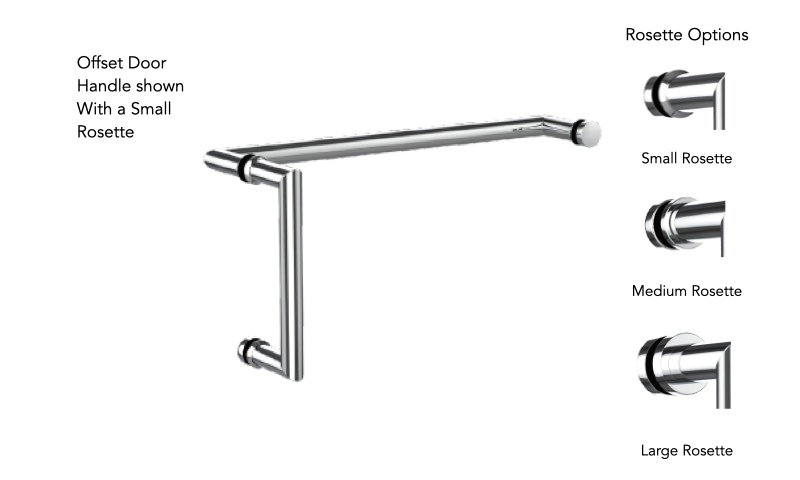 Neelnox FMD-OSD8X24-SR Form Moderne 8X24 Shower Door Handle Small Rosette - Parent