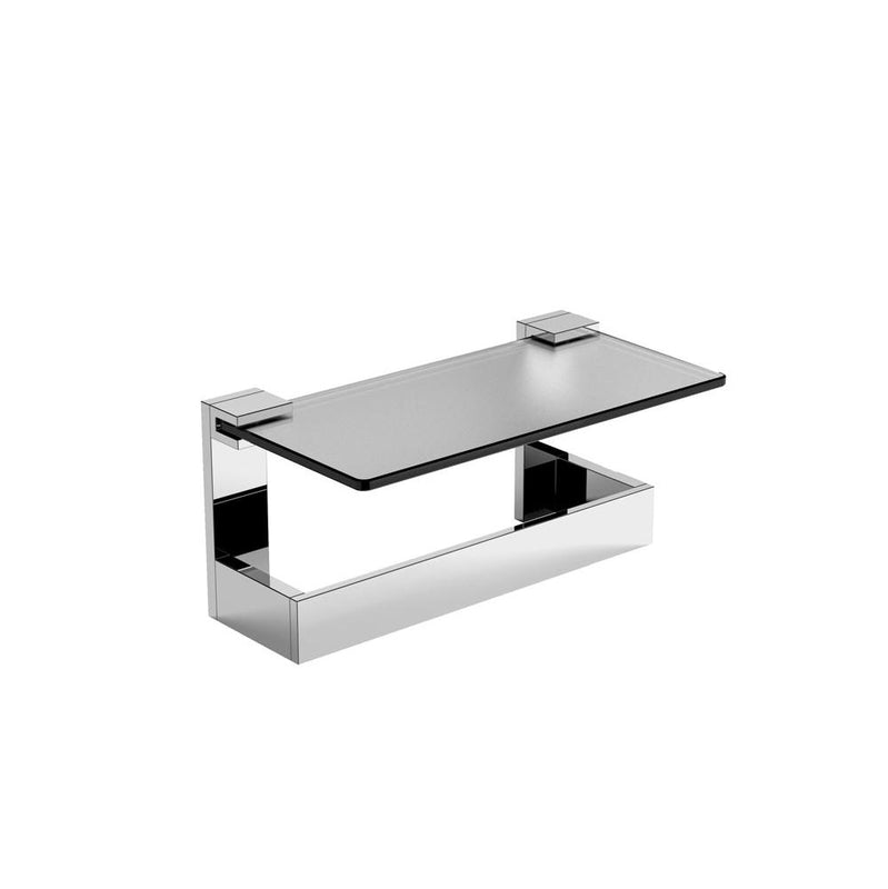 Kartners 232676 Berlin Glass Shelf With Towel Bar 10" - Parent