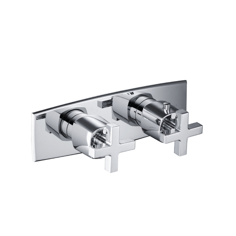 Flusso Serie 240 240.2705 3/4" Horizontal Thermostatic Shower Valve & Trim - 3 Output