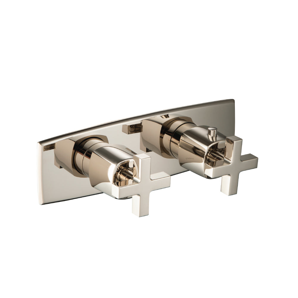Flusso Serie 240 240.2705 3/4" Horizontal Thermostatic Shower Valve & Trim - 3 Output
