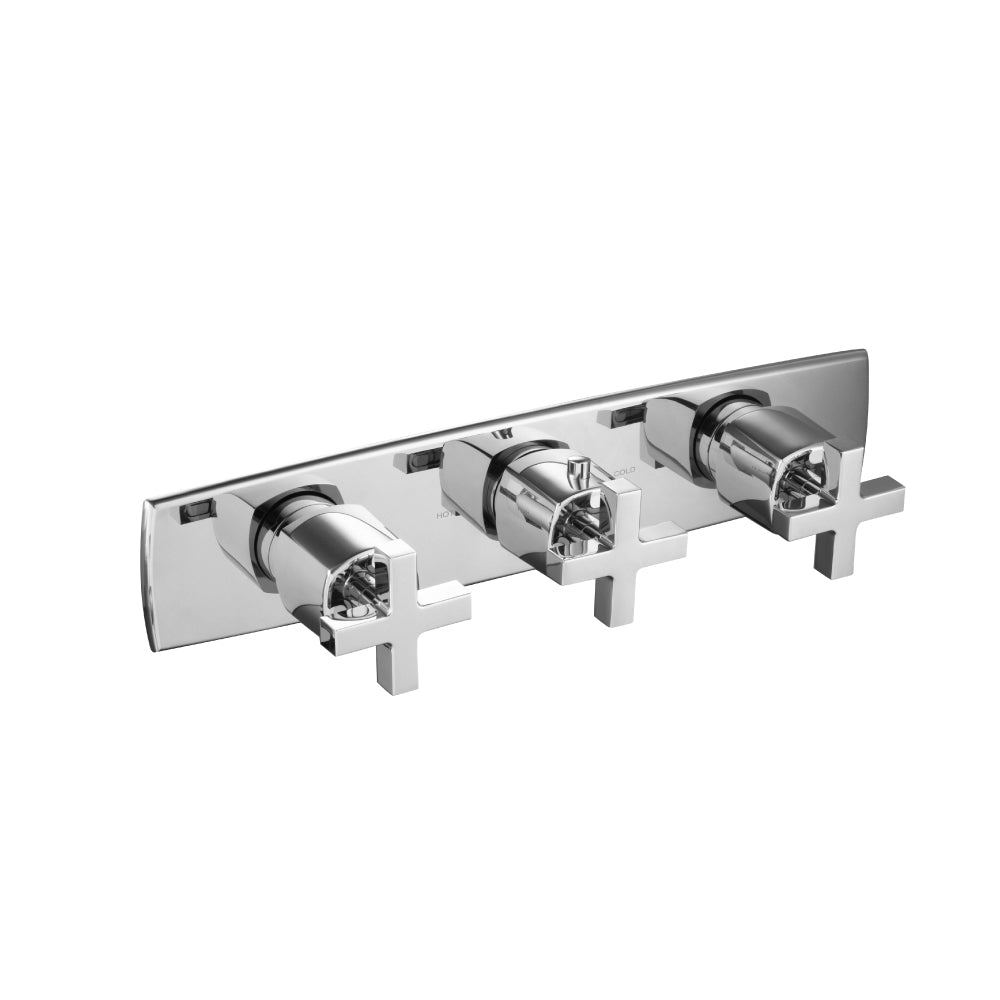 Flusso Serie 240 240.2715T Trim For Horizontal Thermostatic Valve with 2 Volume Controls