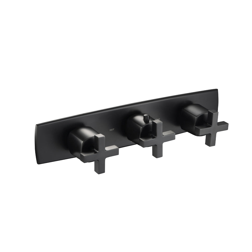 Flusso Serie 240 240.2715T Trim For Horizontal Thermostatic Valve with 2 Volume Controls