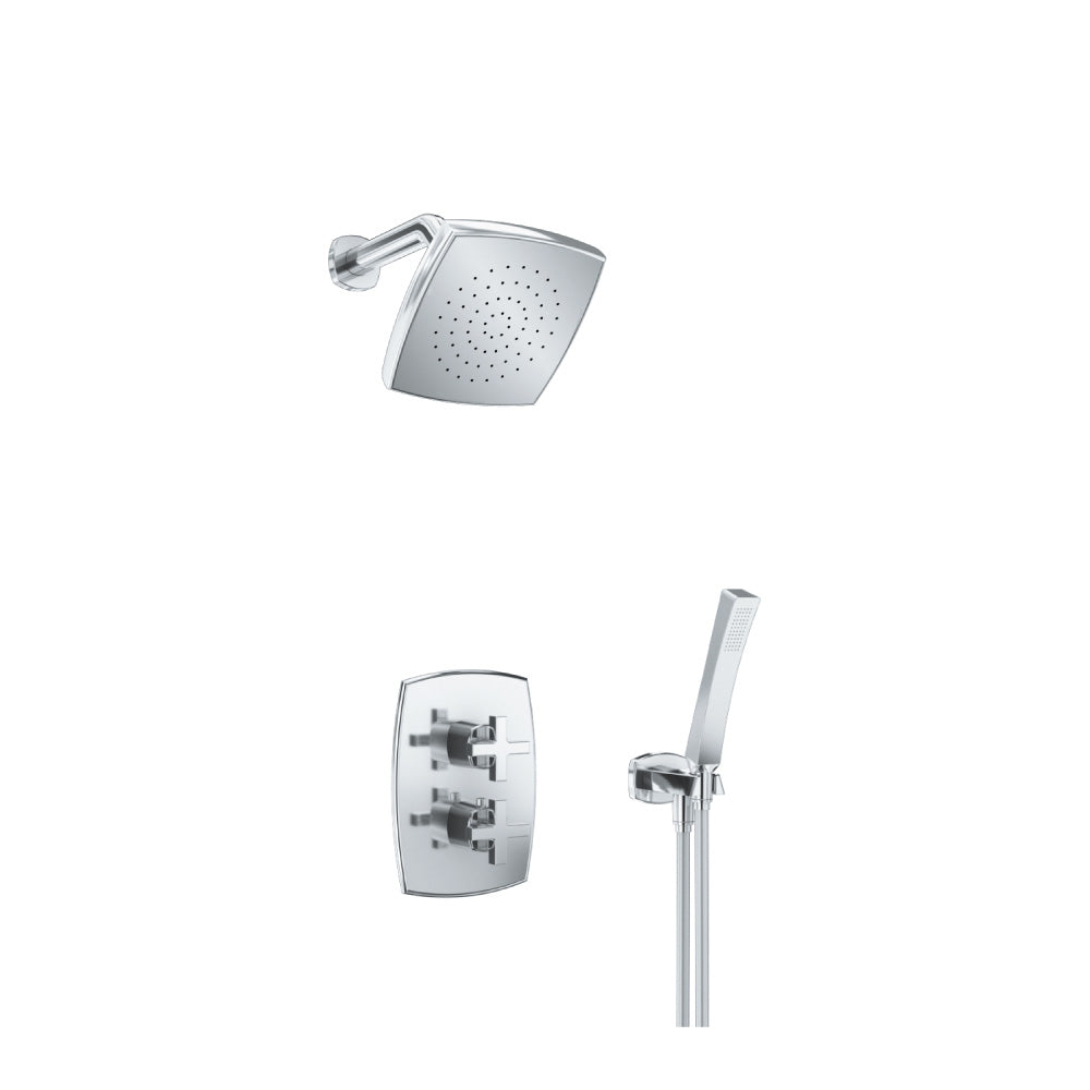 Flusso Serie 240 240.7050 Two Output Shower Set With Shower Head And Hand Held