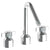 Watermark 25-2-IN16 Urbane Deck Mounted 3 Hole Lavatory Set With Angled Spout