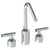 Watermark 25-2X-IN14 Urbane Deck Mounted 3 Hole Extended Lavatory Set With Angled Spout