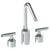 Watermark 25-2X-IN14 Urbane Deck Mounted 3 Hole Extended Lavatory Set With Angled Spout