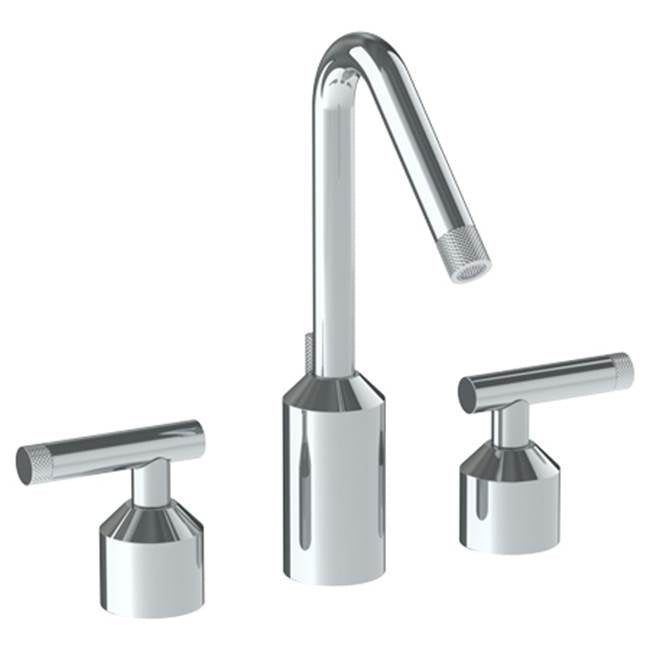 Watermark 25-2X-IN14 Urbane Deck Mounted 3 Hole Extended Lavatory Set With Angled Spout