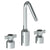 Watermark 25-2X-IN16 Urbane Deck Mounted 3 Hole Extended Lavatory Set With Angled Spout