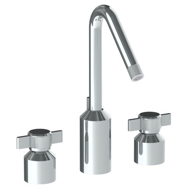 Watermark 25-2X-IN16 Urbane Deck Mounted 3 Hole Extended Lavatory Set With Angled Spout