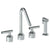 Watermark 25-7.1-IN14 Urbane Deck Mounted 4 Hole Kitchen Set With Angled Spout - Includes Side Spray
