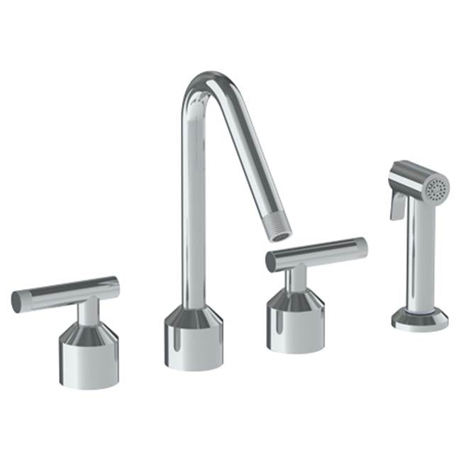Watermark 25-7.1-IN14 Urbane Deck Mounted 4 Hole Kitchen Set With Angled Spout - Includes Side Spray