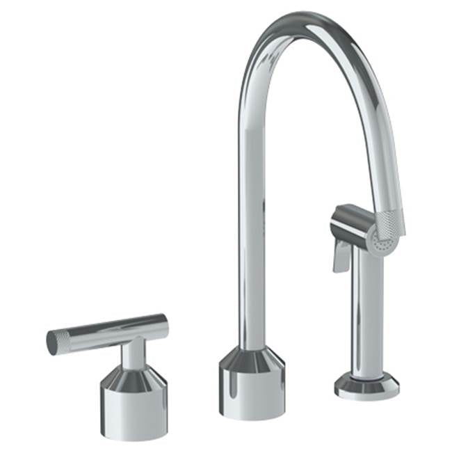 Watermark 25-7.1.3GA-IN14 Urbane Deck Mounted 3 Hole Kitchen Set With Gooseneck Spout- Includes Side Spray - Parent