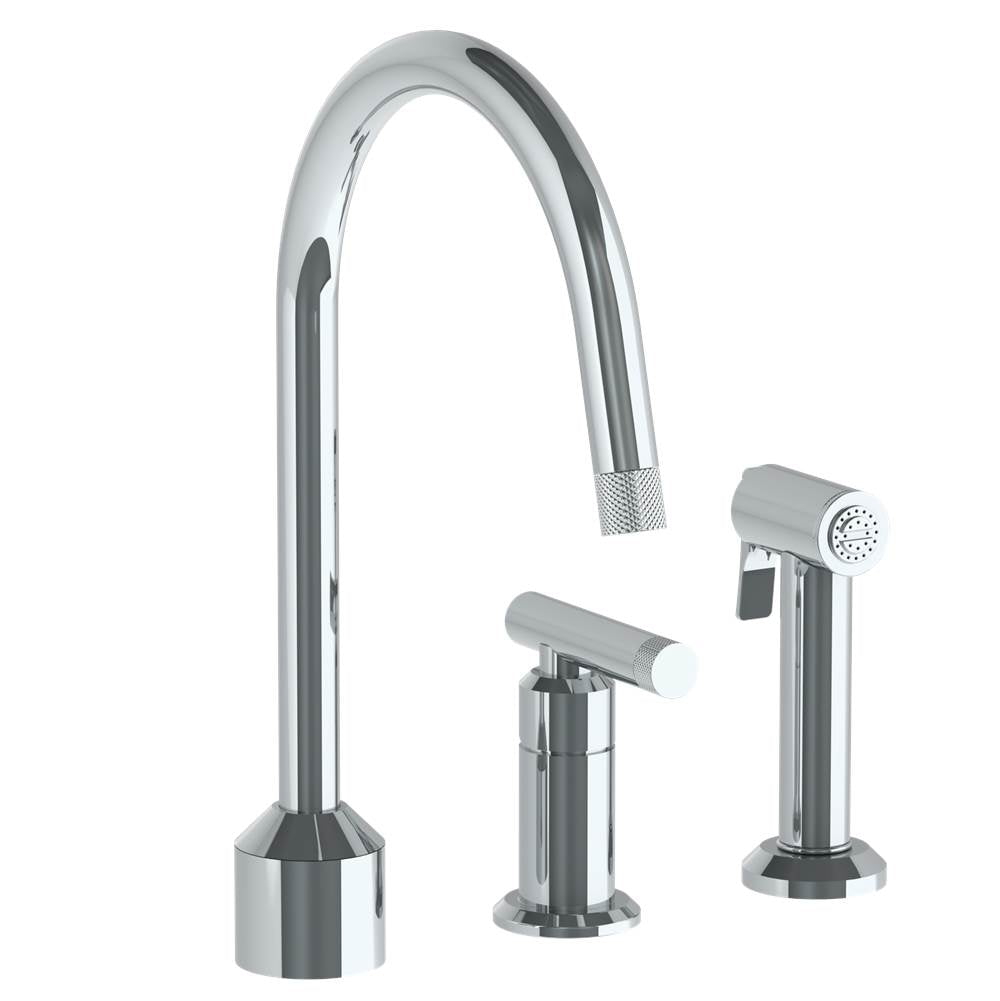 Watermark 25-7.1.3GA-IN14V Deck Mounted 3 Hole Kitchen Set With Gooseneck Spout - Includes Side Spray - Parent