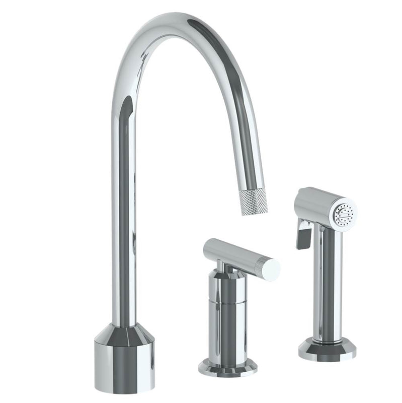 Watermark 25-7.1.3GA-IN14V Deck Mounted 3 Hole Kitchen Set With Gooseneck Spout - Includes Side Spray - Parent
