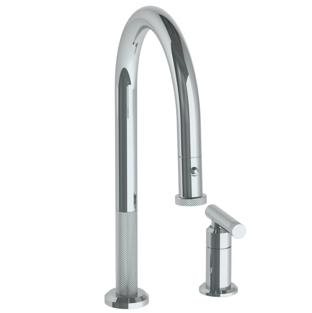 Watermark 25-7.1.3PG2-IN14V Deck Mounted 2 Hole Gooseneck Kitchen Faucet With Pull Down Spray - Parent