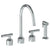 Watermark 25-7.1G-IN14 Urbane Deck Mounted 4 Hole Kitchen Set With Gooseneck Spout - Includes Side Spray