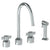 Watermark 25-7.1G-IN16 Urbane Deck Mounted 4 Hole Kitchen Set With Gooseneck Spout - Includes Side Spray