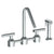 Watermark 25-7.6-IN14 Urbane Deck Mounted Bridge Kitchen Faucet With Independent Side Spray
