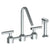 Watermark 25-7.6-IN14 Urbane Deck Mounted Bridge Kitchen Faucet With Independent Side Spray