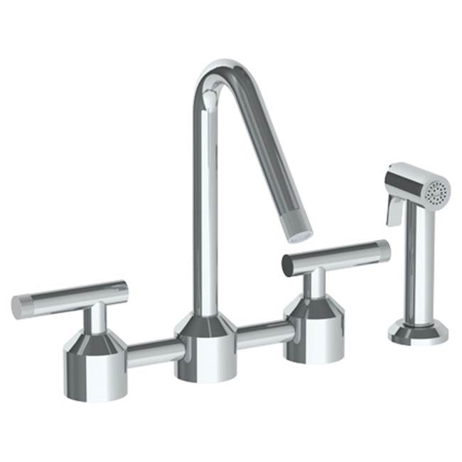 Watermark 25-7.6-IN14 Urbane Deck Mounted Bridge Kitchen Faucet With Independent Side Spray