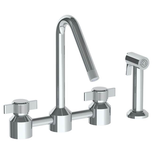 Watermark 25-7.6-IN16 Urbane Deck Mounted Bridge Kitchen Faucet With Independent Side Spray