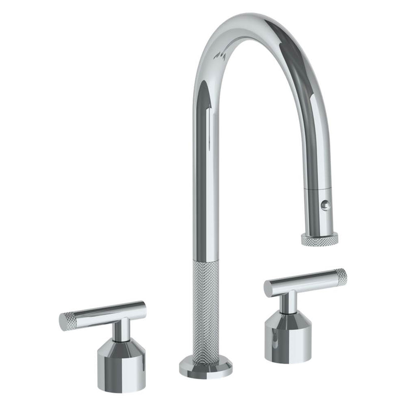 Watermark 25-7PG2-IN14 Deck Mounted 3 Hole Gooseneck Kitchen Faucet With Pull Down Spray - Parent