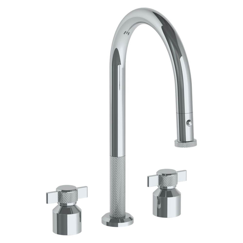 Watermark 25-7PG2-IN16 Deck Mounted 3 Hole Gooseneck Kitchen Faucet With Pull Down Spray - Parent