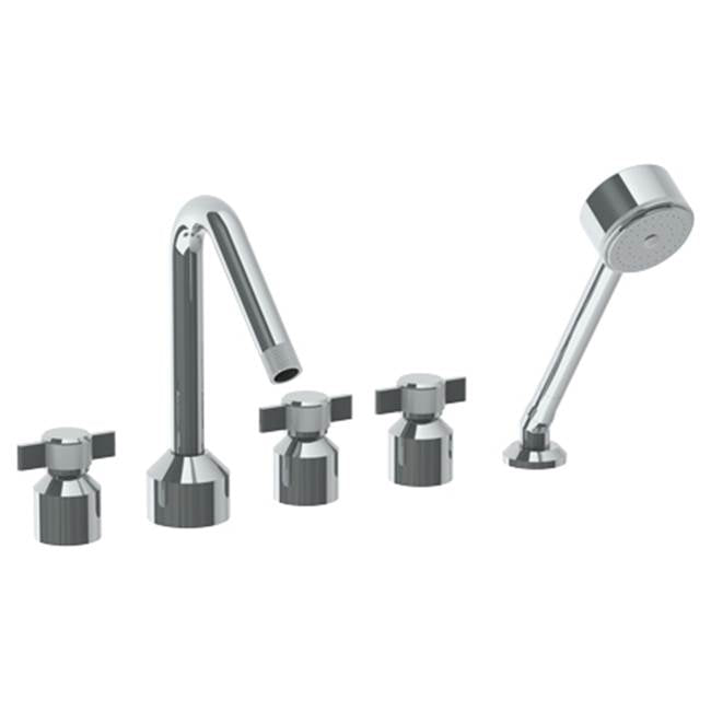 Watermark 25-8.1-IN16 Urbane Deck Mounted 5 Hole Bath Set With Angled Spout