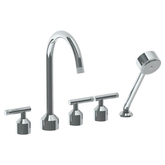 Watermark 25-8G.1-IN14 Urbane Deck Mounted 5 Hole Bath Set With Gooseneck Spout