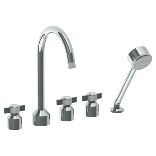 Watermark 25-8G.1-IN16 Urbane Deck Mounted 5 Hole Bath Set With Gooseneck Spout