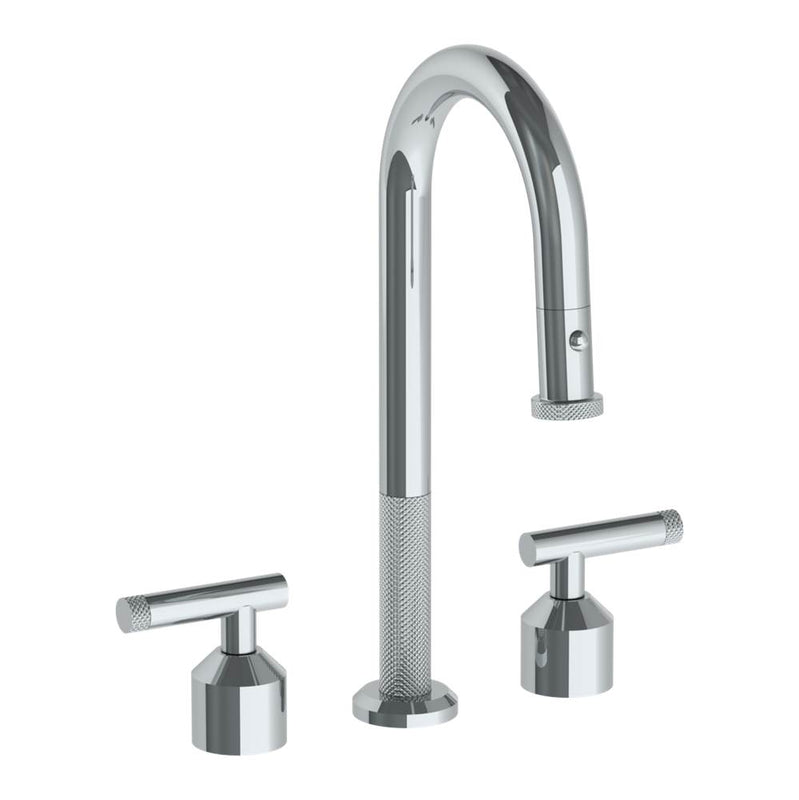 Watermark 25-9PG4-IN14 Deck Mounted 3 Hole Gooseneck Prep Faucet With Pull Down Spray - Parent