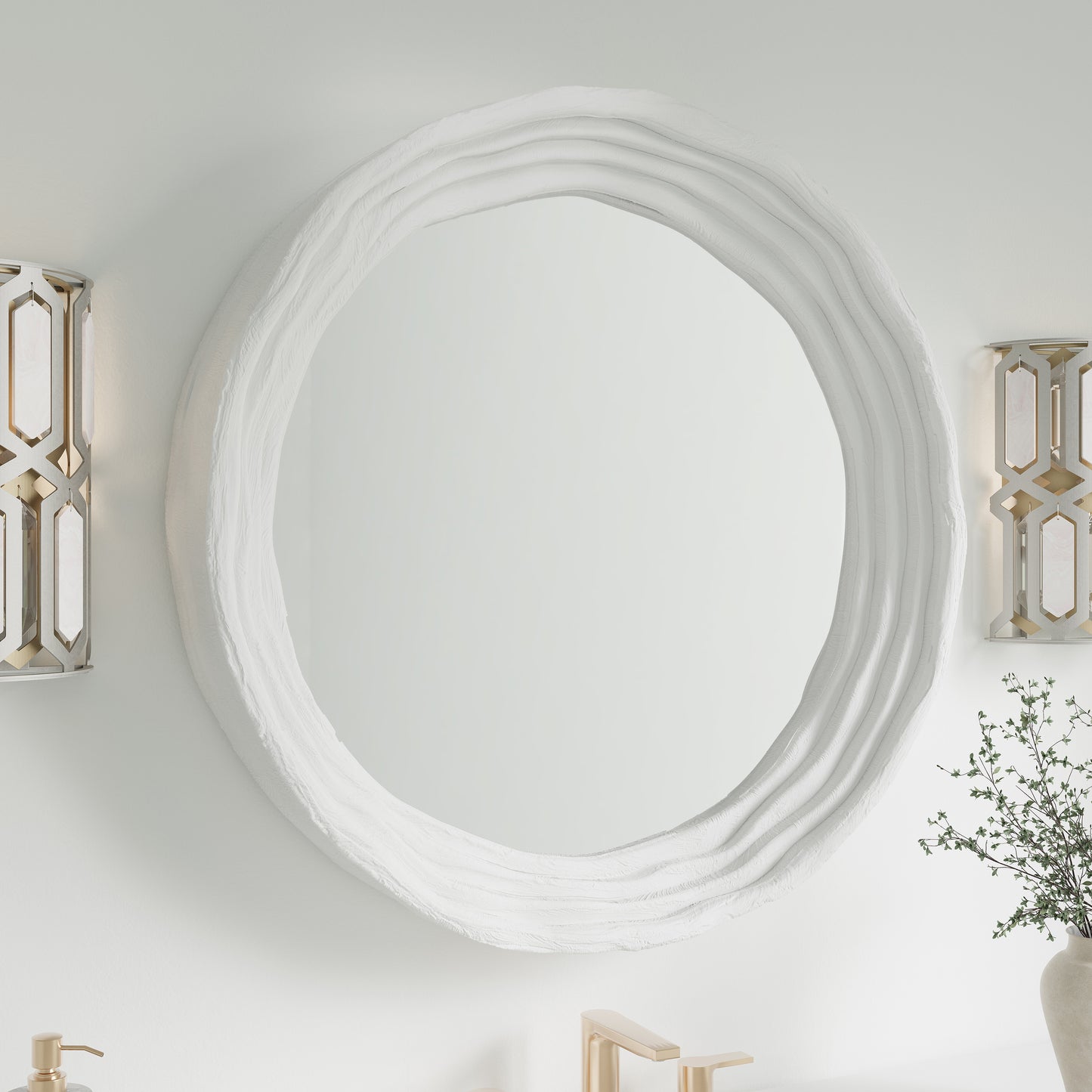 James Martin 250-MR30-LST Terra 30" mirror, limestone