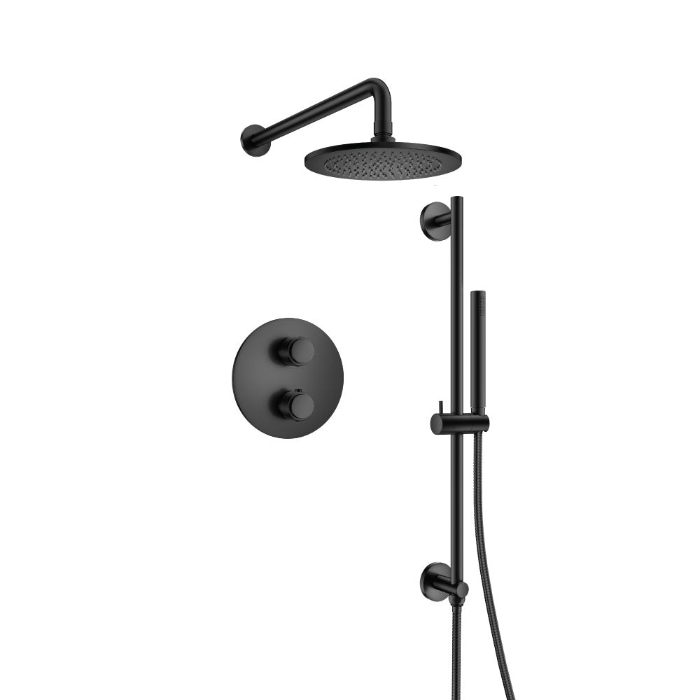 Flusso Serie 250 250.7125 Two Output Shower Set With Shower Head, Hand Held And Slide Bar