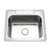 Houzer 2522-8BS4-36 Glowtone 25 Inch Stainless Steel Drop-In Topmount 4-Hole Single Bowl Kitchen Sink