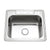 Houzer Glowtone Stainless Steel Drop-in Topmount 4-hole Single Bowl Kitchen Sink - Parent