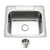 Houzer Glowtone Stainless Steel Drop-in Topmount 3-hole Single Bowl Kitchen Sink