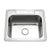 Houzer Glowtone Stainless Steel Drop-in Topmount 4-hole Single Bowl Kitchen Sink