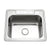 Houzer Glowtone Stainless Steel Drop-in Topmount 4-hole Single Bowl Kitchen Sink