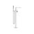 Dornbracht 25863705 Cl.1 Single-Lever Tub Mixer With Stand Pipe For Freestanding Installation With Hand Shower Set