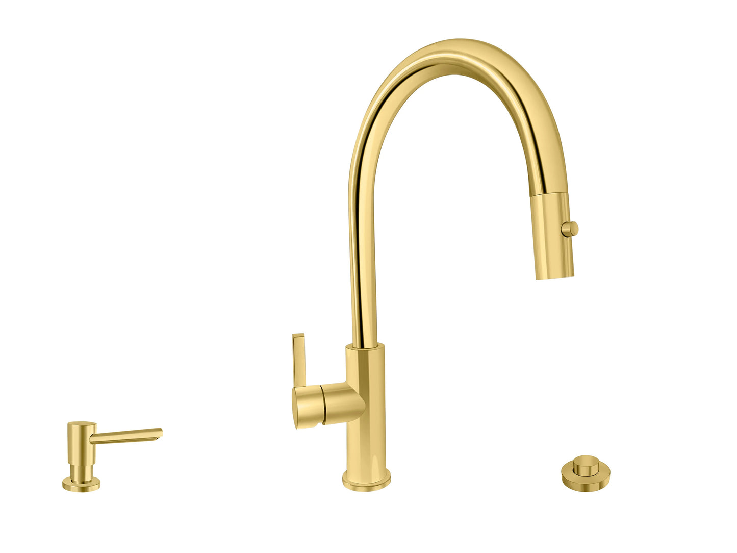 Acquaco 26.720BL-3 Americano Pull Down Kitchen Faucet 3pc. Suite
