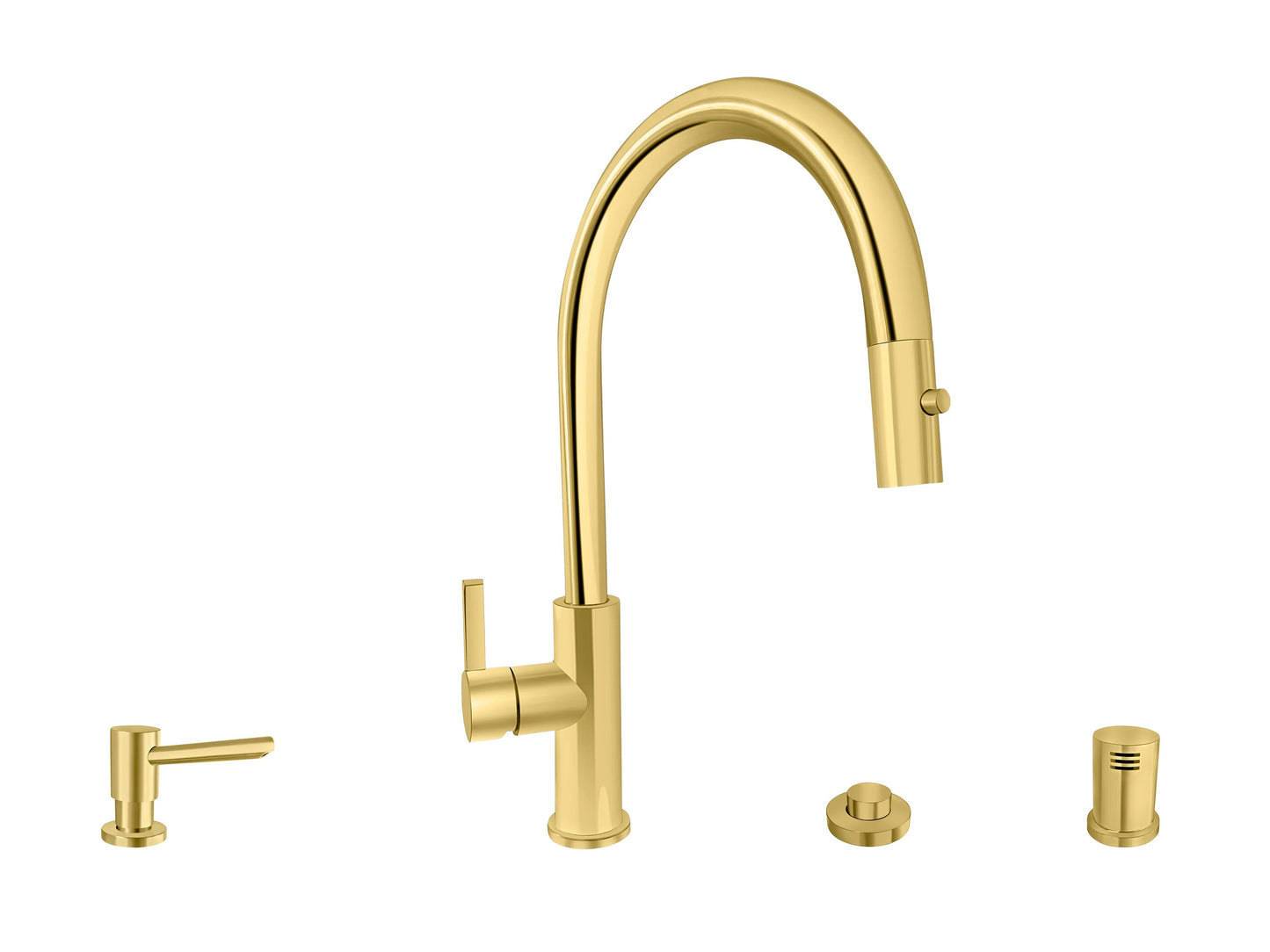 Acquaco 26.720BL-4 Americano Pull Down Kitchen Faucet 4pc. Suite