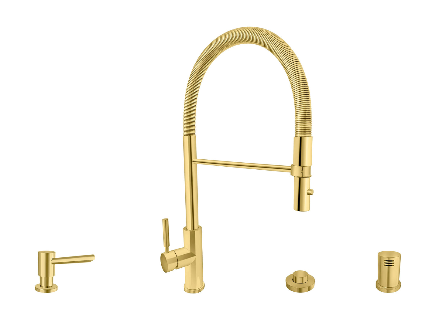 Acquaco 26.722BL-4 Balzare Pull Down Spring Kitchen Faucet 4pc. Suite