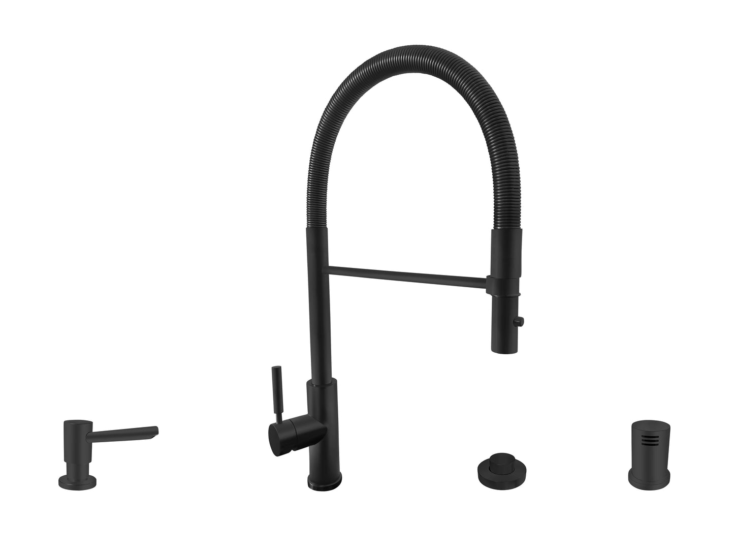 Acquaco 26.722BL-4 Balzare Pull Down Spring Kitchen Faucet 4pc. Suite