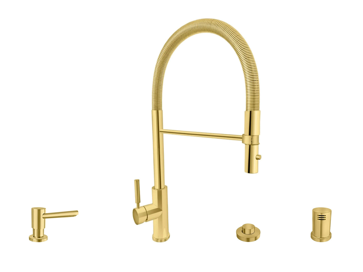 Acquaco 26.727RL-4 Culinario Pro High Spout Pull Out Kitchen Faucet 4pc. Suite - Parent