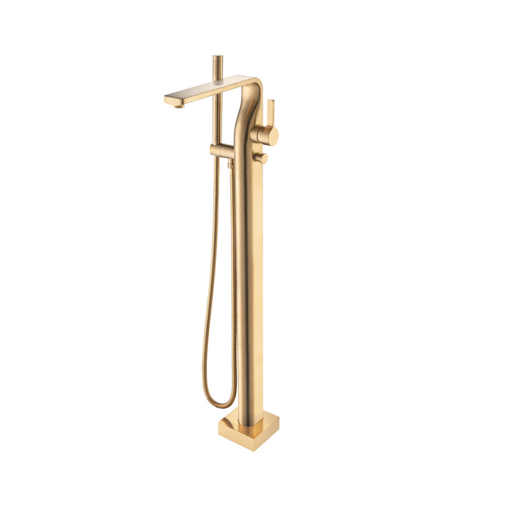 Flusso Serie 260 260.1165 Freestanding Floor Mount Bathtub / Tub Filler With Hand Shower