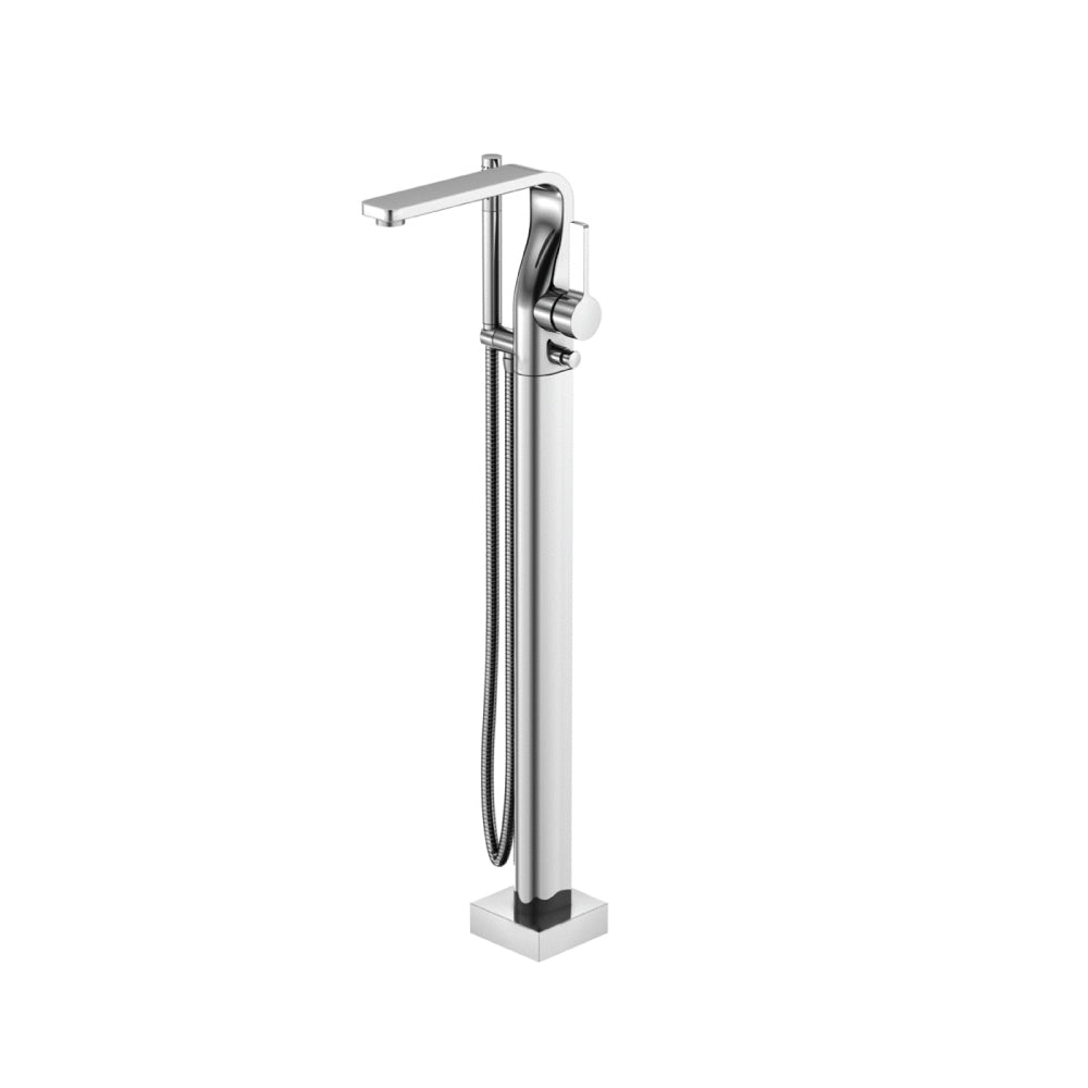 Flusso Serie 260 260.1165 Freestanding Floor Mount Bathtub / Tub Filler With Hand Shower