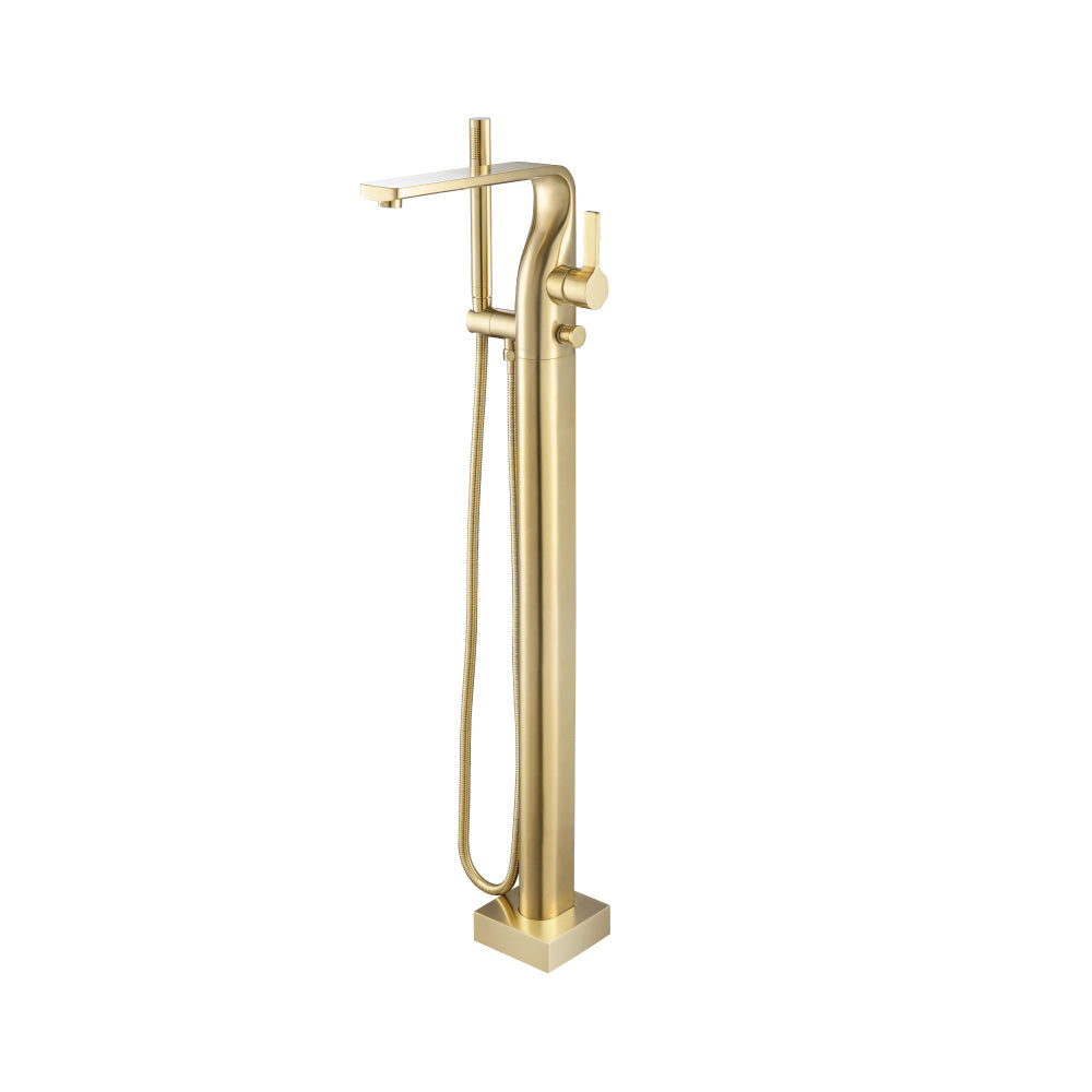 Flusso Serie 260 260.1165 Freestanding Floor Mount Bathtub / Tub Filler With Hand Shower