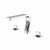 Flusso Serie 260 260.2410 3 Hole Deck Mount Roman Tub Faucet