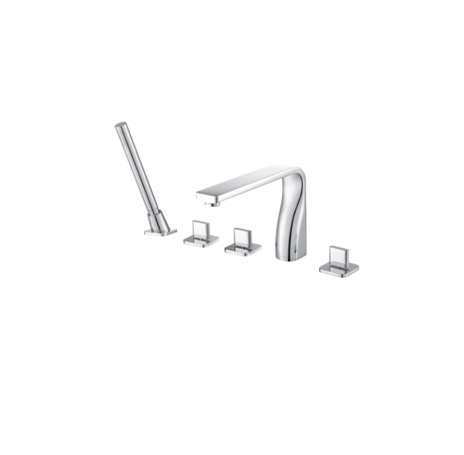 Flusso 260.2420 Five Hole Deck Mounted Roman Tub Faucet With Hand Shower - Parent